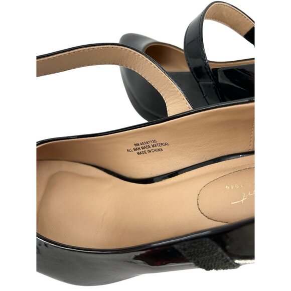 Black Patent Mary Jane Chunky Block Heels Womens 8 Platform Buckle Strap Whimsy - Picture 7 of 11